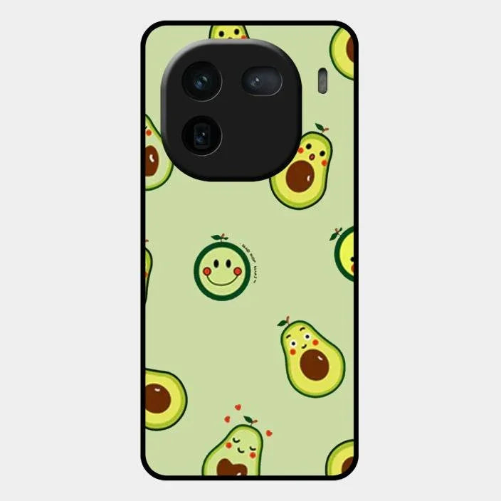 Cute Avocado Glossy Metal Case Cover For Iqoo 12 5G