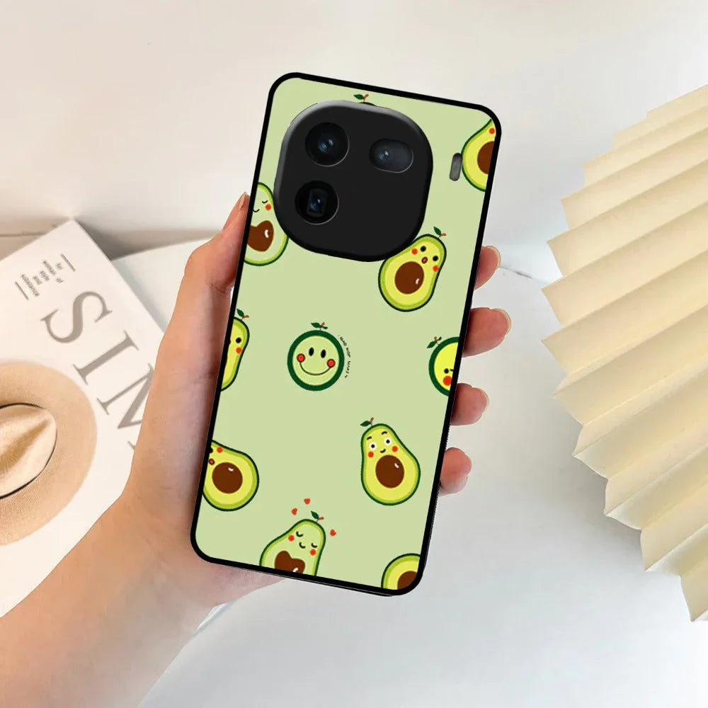 Cute Avocado Glossy Metal Case Cover For iQOO - ShopOnCliQ