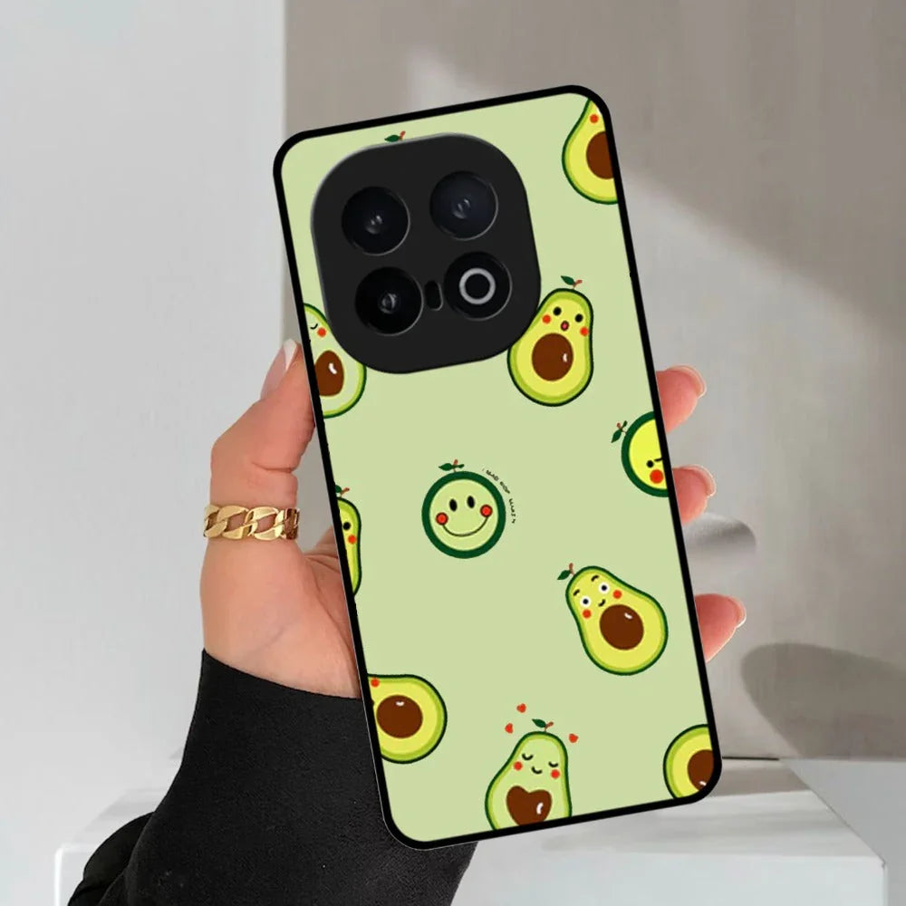 Cute Avocado Glossy Metal Case Cover For iQOO - ShopOnCliQ