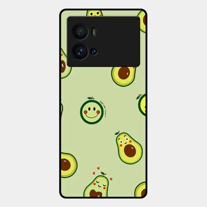 Cute Avocado Glossy Metal Case Cover For Iqoo 9 Pro 5G