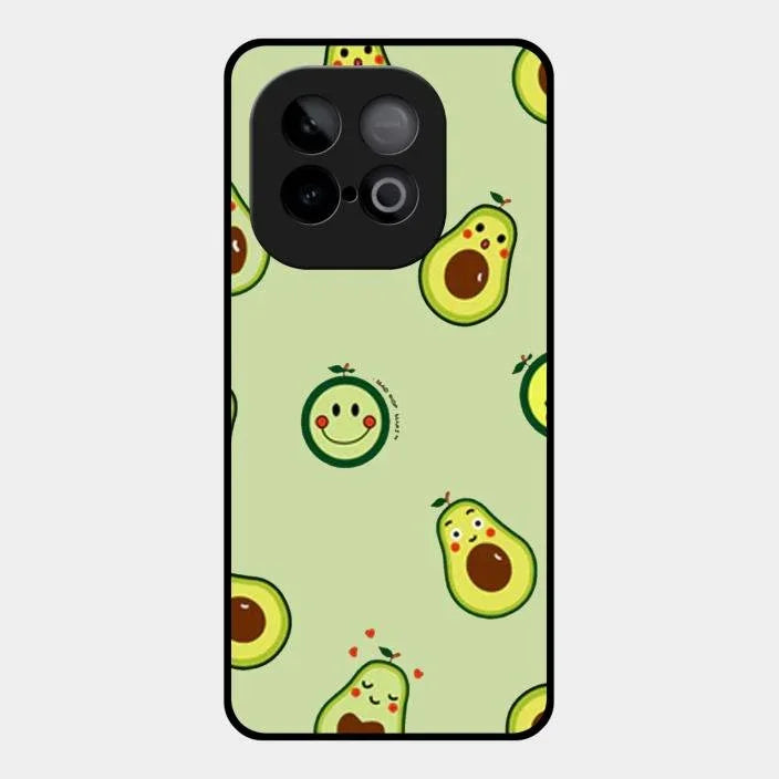 Cute Avocado Glossy Metal Case Cover For Iqoo Neo 10 5G