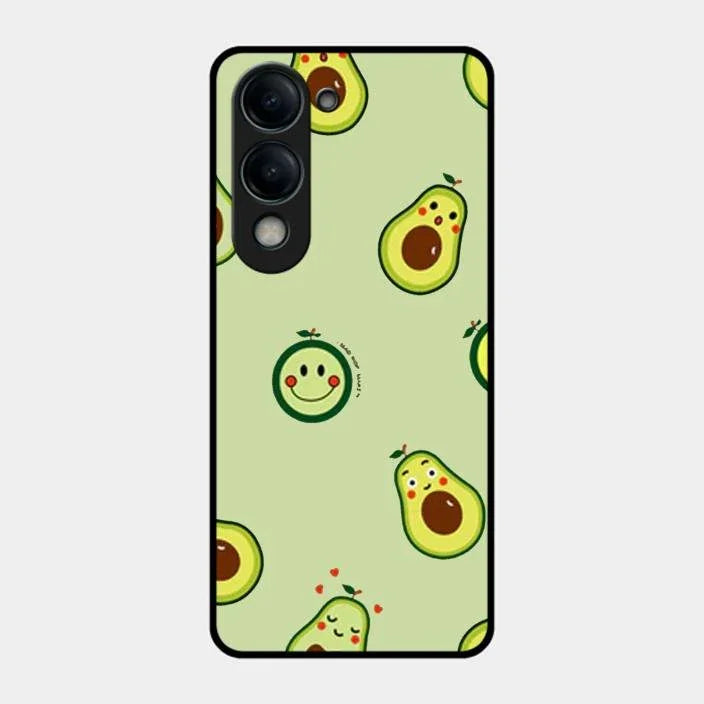 Cute Avocado Glossy Metal Case Cover For Iqoo Z10 Lite