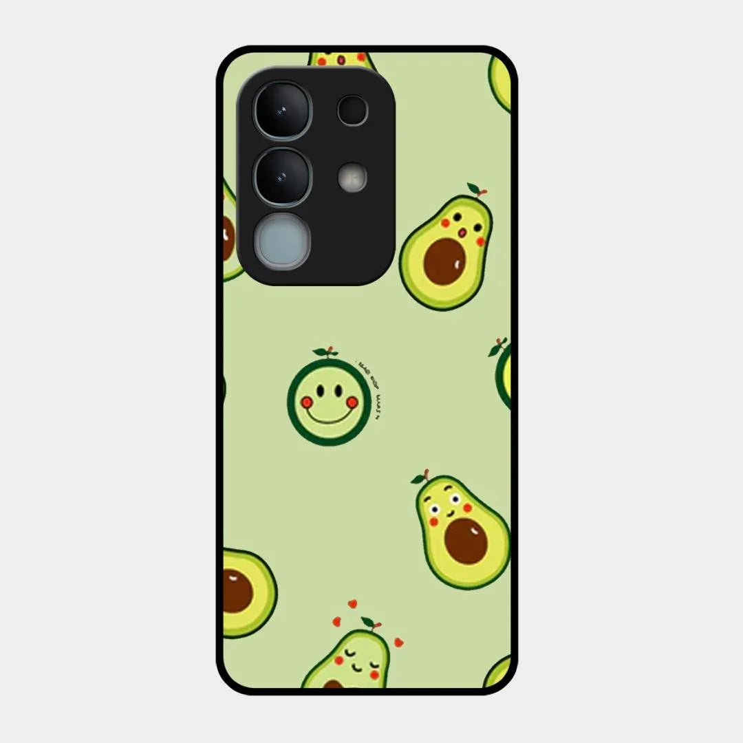Cute Avocado Glossy Metal Case Cover For iQOO Z10x 5G