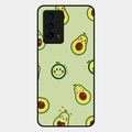 Cute Avocado Glossy Metal Case Cover For Iqoo Z5 5G