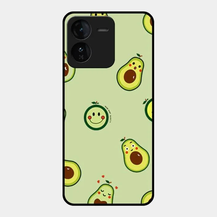 Cute Avocado Glossy Metal Case Cover For Iqoo Z9 5G