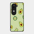 Cute Avocado Glossy Metal Case Cover For Iqoo Z9S 5G