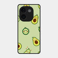 Cute Avocado Glossy Metal Case Cover For Iqoo Z9S Pro 5G