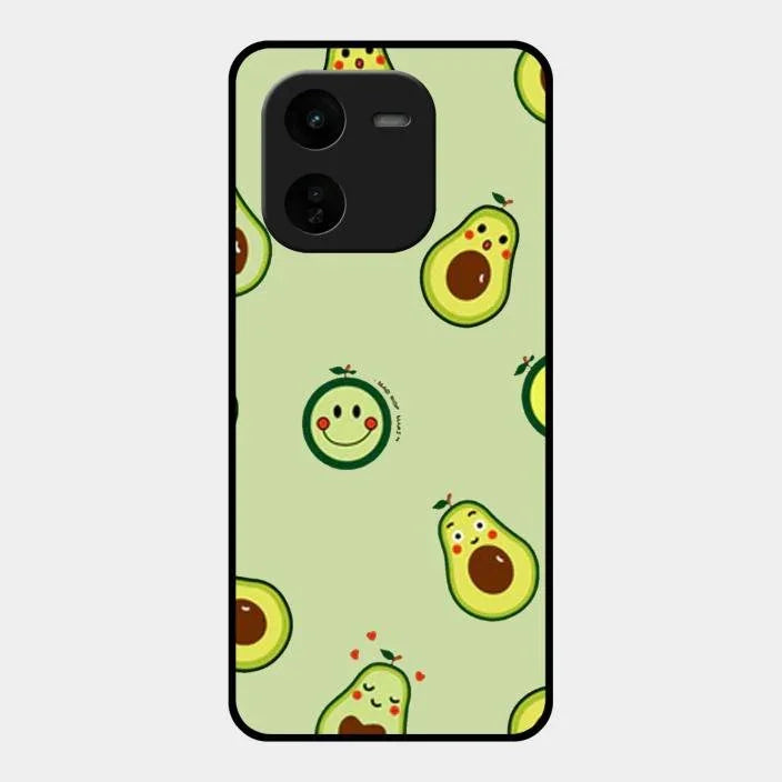 Cute Avocado Glossy Metal Case Cover For Iqoo Z9X 5G