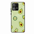 Cute Avocado Glossy Metal Case Cover For Motorola Edge 40 5G