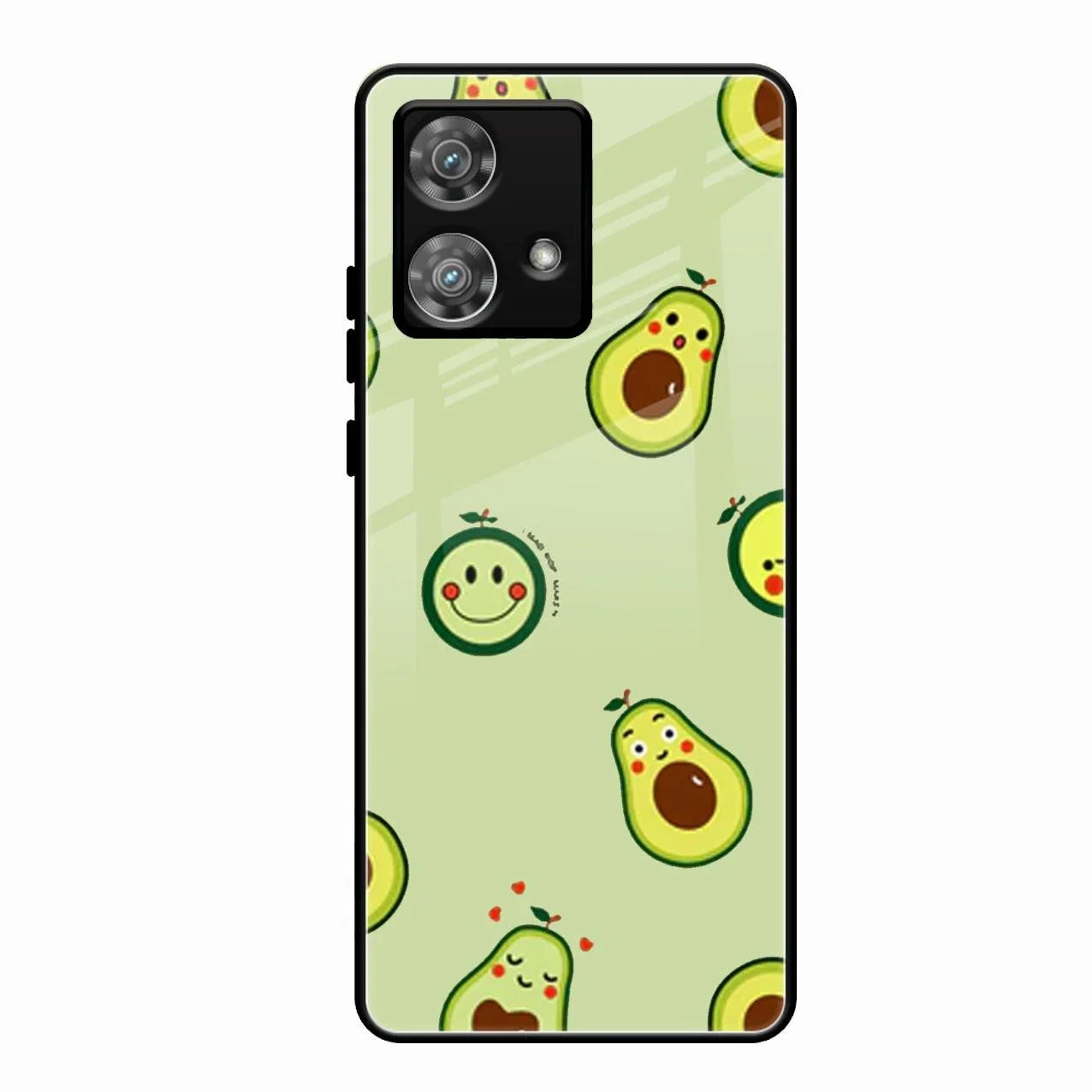 Cute Avocado Glossy Metal Case Cover For Motorola Edge 40 5G
