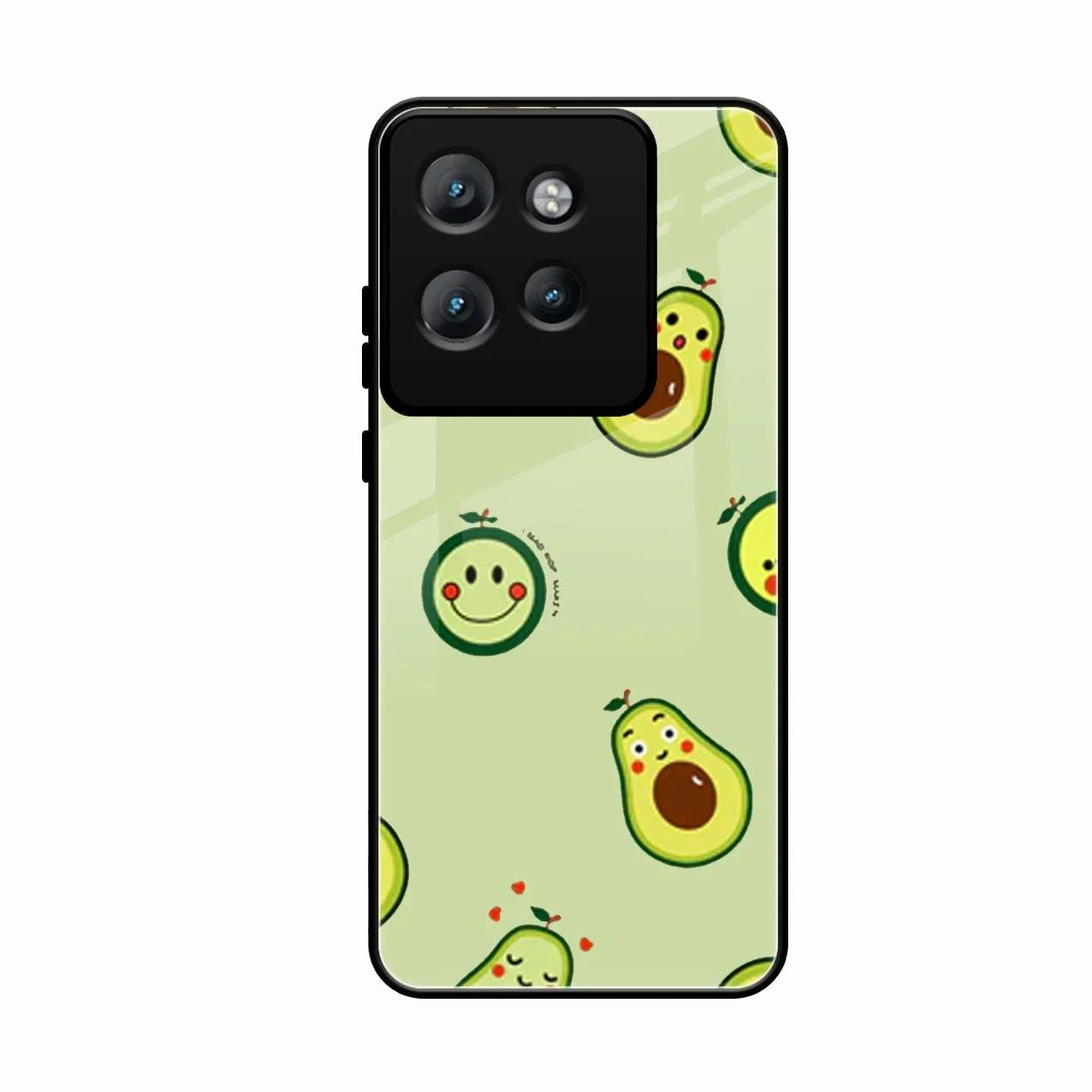 Cute Avocado Glossy Metal Case Cover For Motorola Edge 50