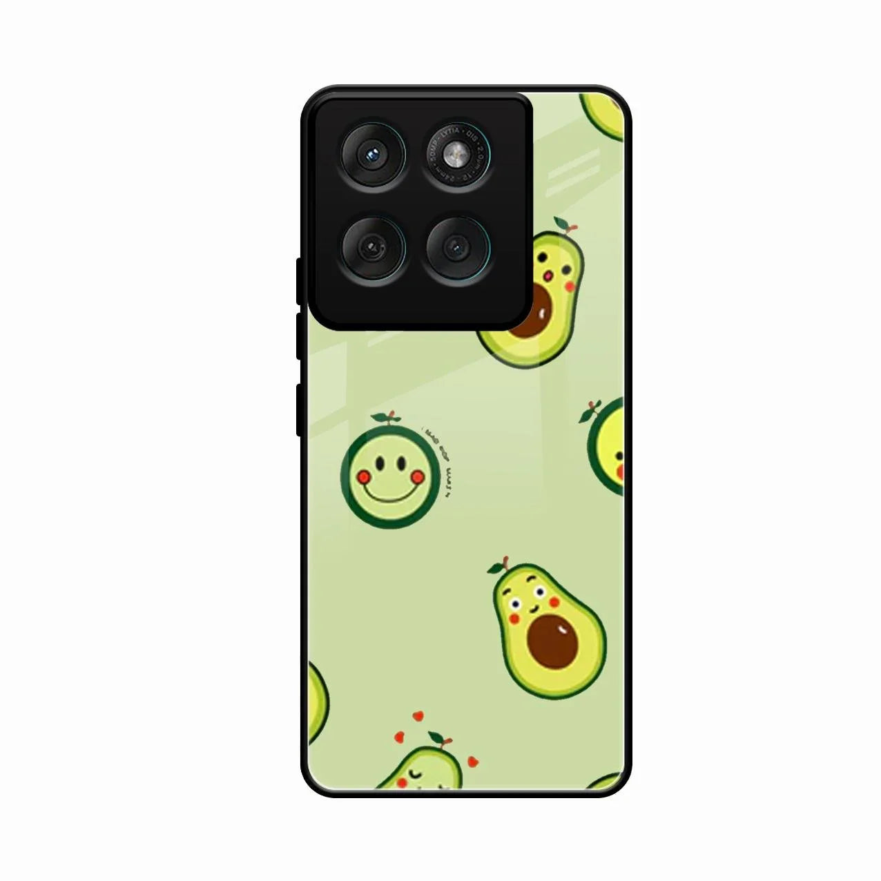 Cute Avocado Glossy Metal Case Cover For Motorola Edge 60 Stylus 5G