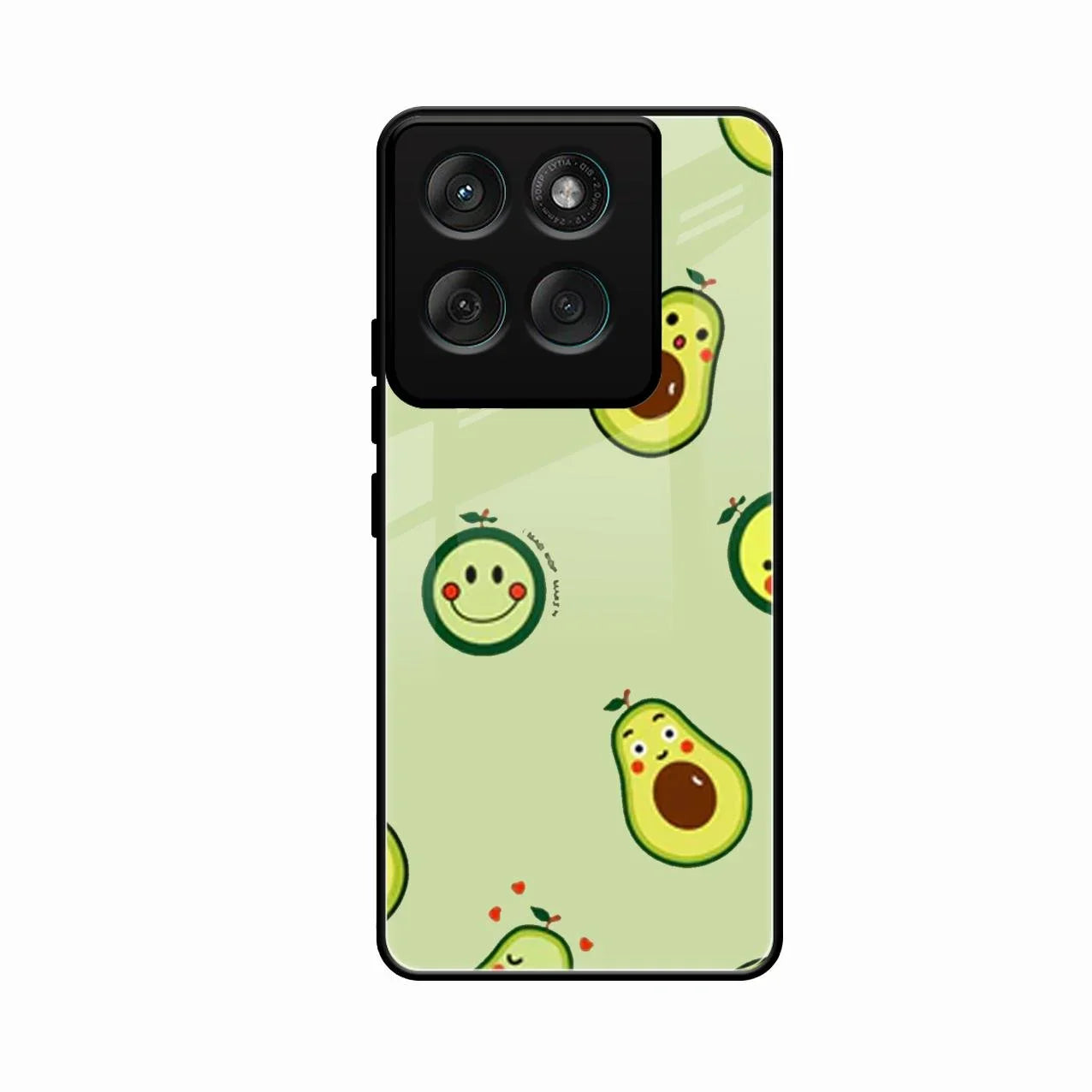 Cute Avocado Glossy Metal Case Cover For Motorola Edge 70 5G