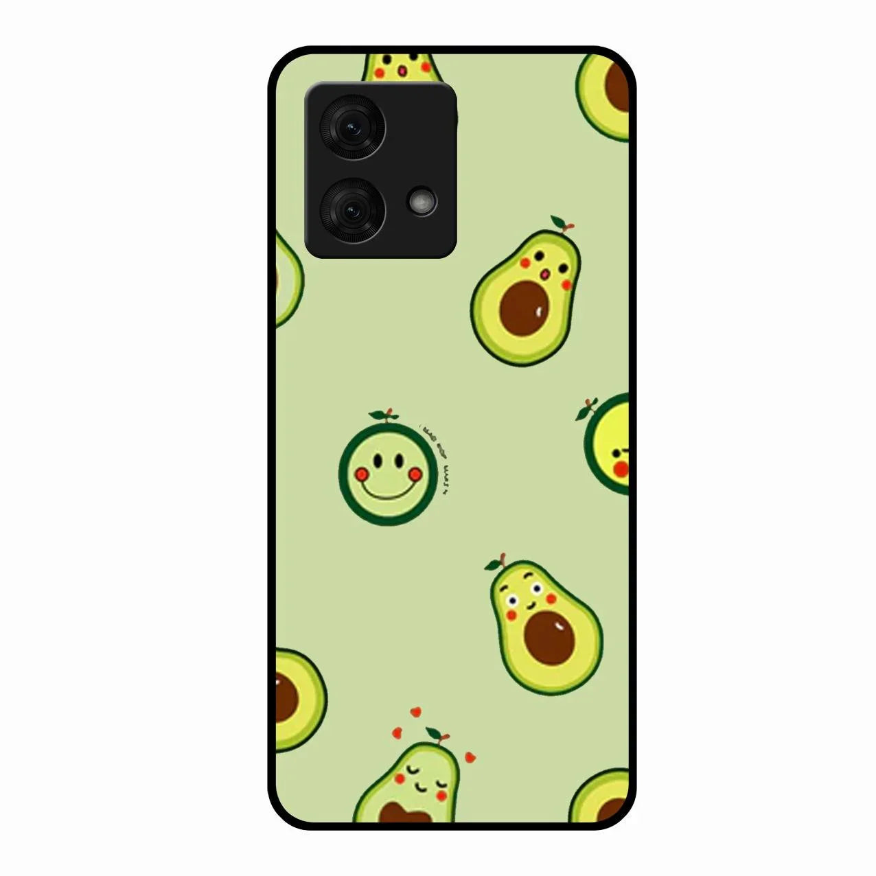Cute Avocado Glossy Metal Case Cover For Motorola g84 5G