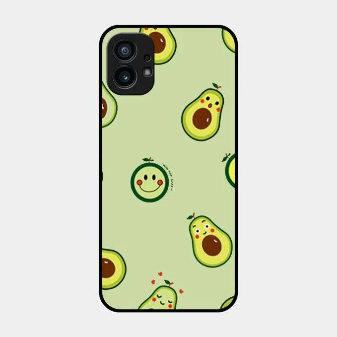 Cute Avocado Glossy Metal Case Cover For Nothing Phone 1