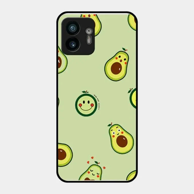 Cute Avocado Glossy Metal Case Cover For Nothing Phone 2