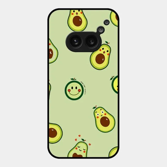Cute Avocado Glossy Metal Case Cover For Nothing Phone 2A 5G