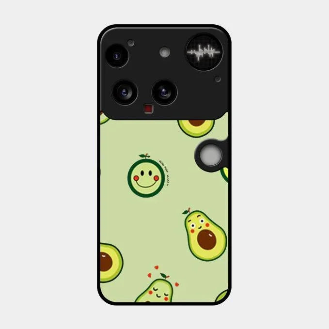 Cute Avocado Glossy Metal Case Cover For Nothing Phone 3 5G