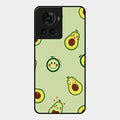 Cute Avocado Glossy Metal Case Cover For Oneplus 10R 5G