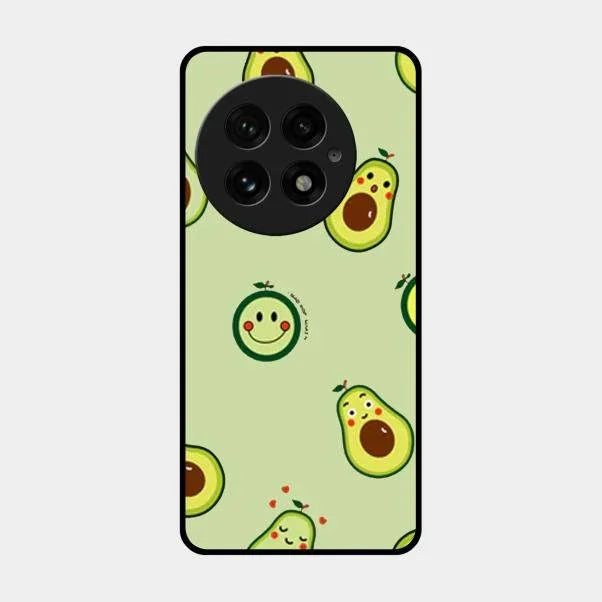 Cute Avocado Glossy Metal Case Cover For Oneplus 13 5G