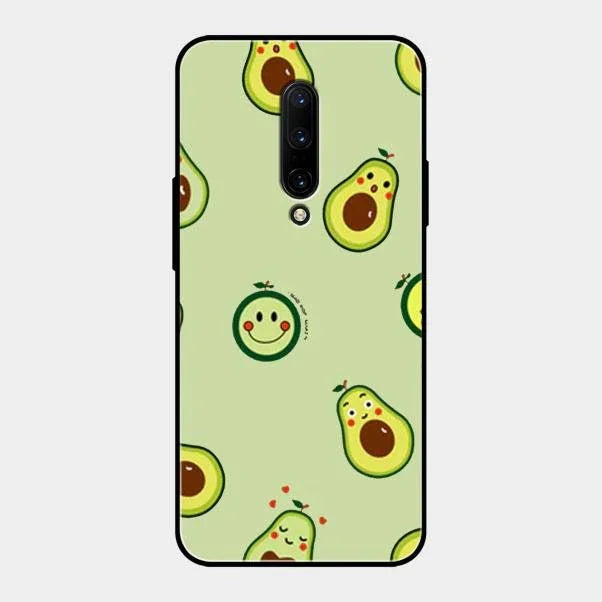 Cute Avocado Glossy Metal Case Cover For Oneplus 7 Pro