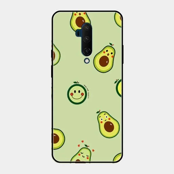 Cute Avocado Glossy Metal Case Cover For Oneplus 7T Pro