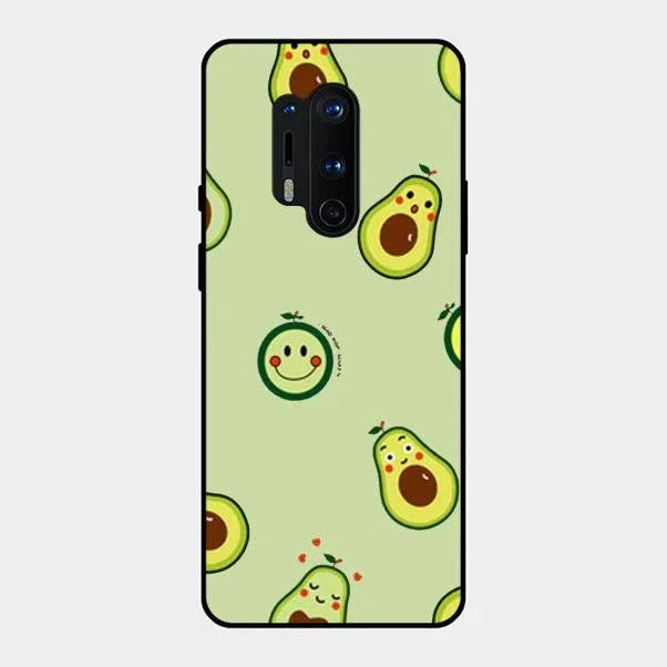 Cute Avocado Glossy Metal Case Cover For Oneplus 8 Pro