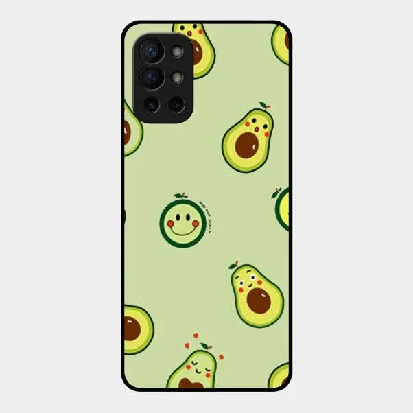 Cute Avocado Glossy Metal Case Cover For Oneplus 9R 5G