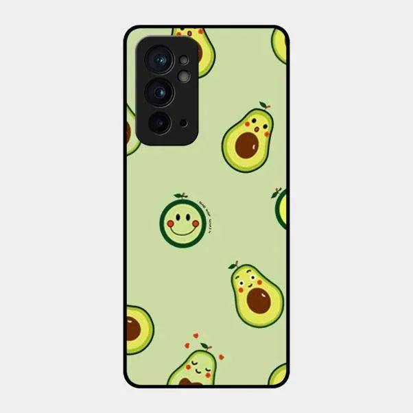 Cute Avocado Glossy Metal Case Cover For Oneplus 9Rt 5G