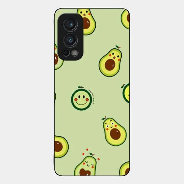 Cute Avocado Glossy Metal Case Cover For Oneplus Nord 2 5G