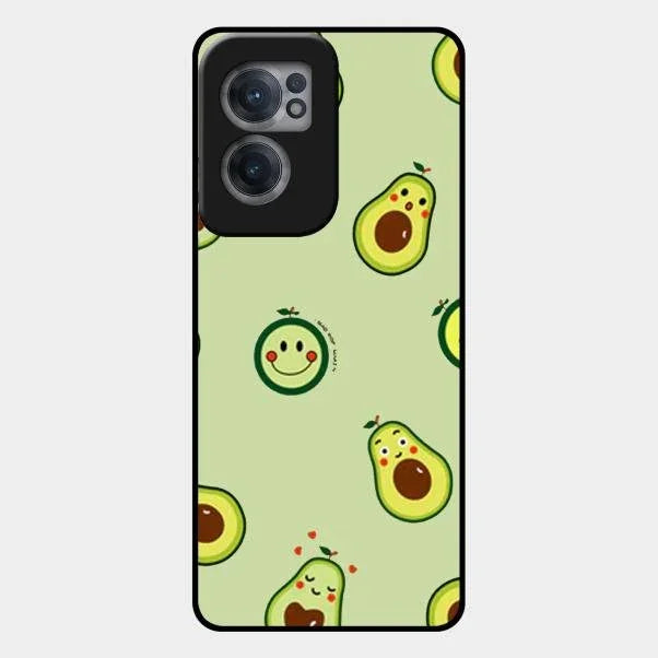 Cute Avocado Glossy Metal Case Cover For Oneplus Nord Ce 2 5G