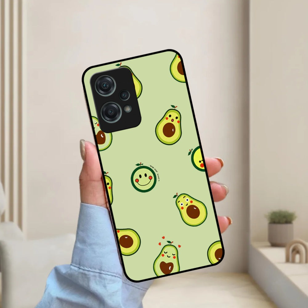 Cute Avocado Glossy Metal Case Cover For OnePlus