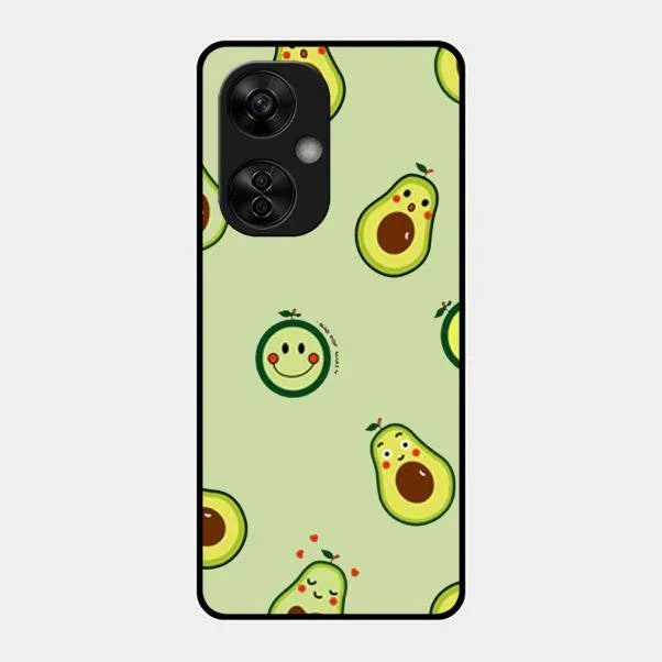 Cute Avocado Glossy Metal Case Cover For Oneplus Nord Ce 3 Lite 5G