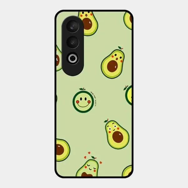 Cute Avocado Glossy Metal Case Cover For Oneplus Nord Ce 4 5G