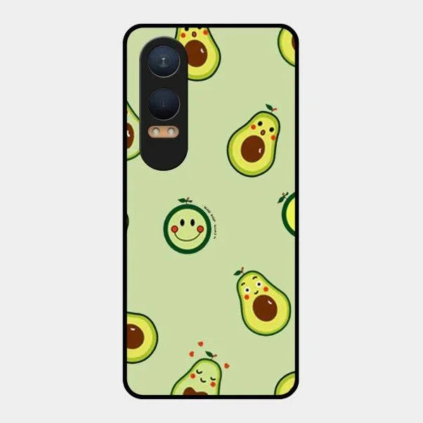Cute Avocado Glossy Metal Case Cover For Oneplus Nord Ce 4 Lite 5G