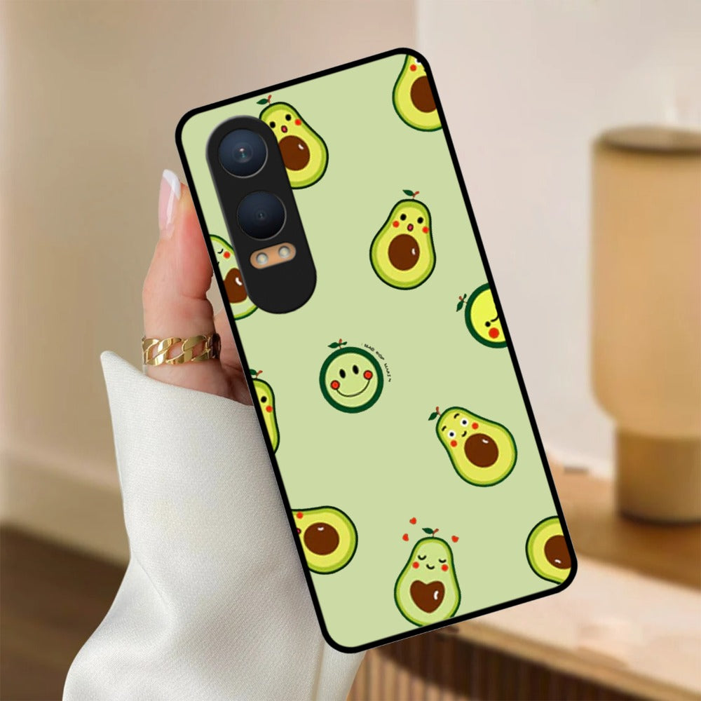 Cute Avocado Glossy Metal Case Cover For OnePlus