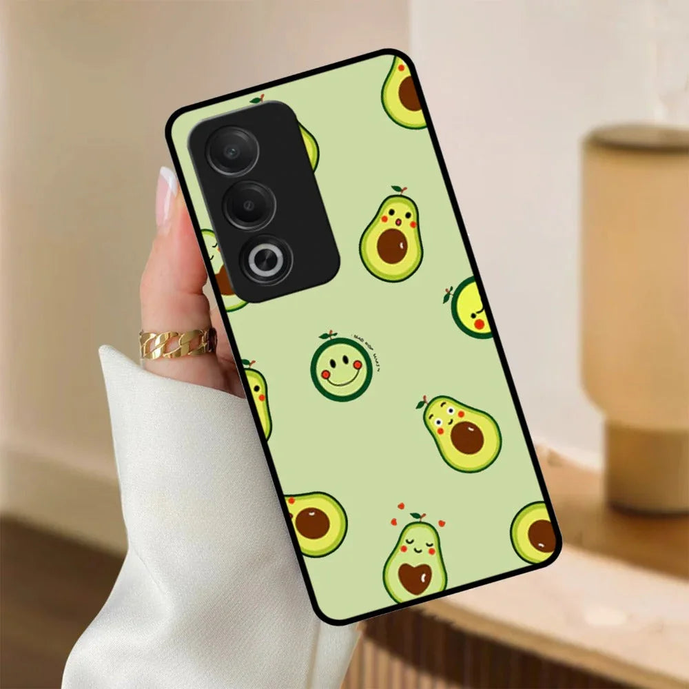 Cute Avocado Glossy Metal Case Cover For Oppo - ShopOnCliQ