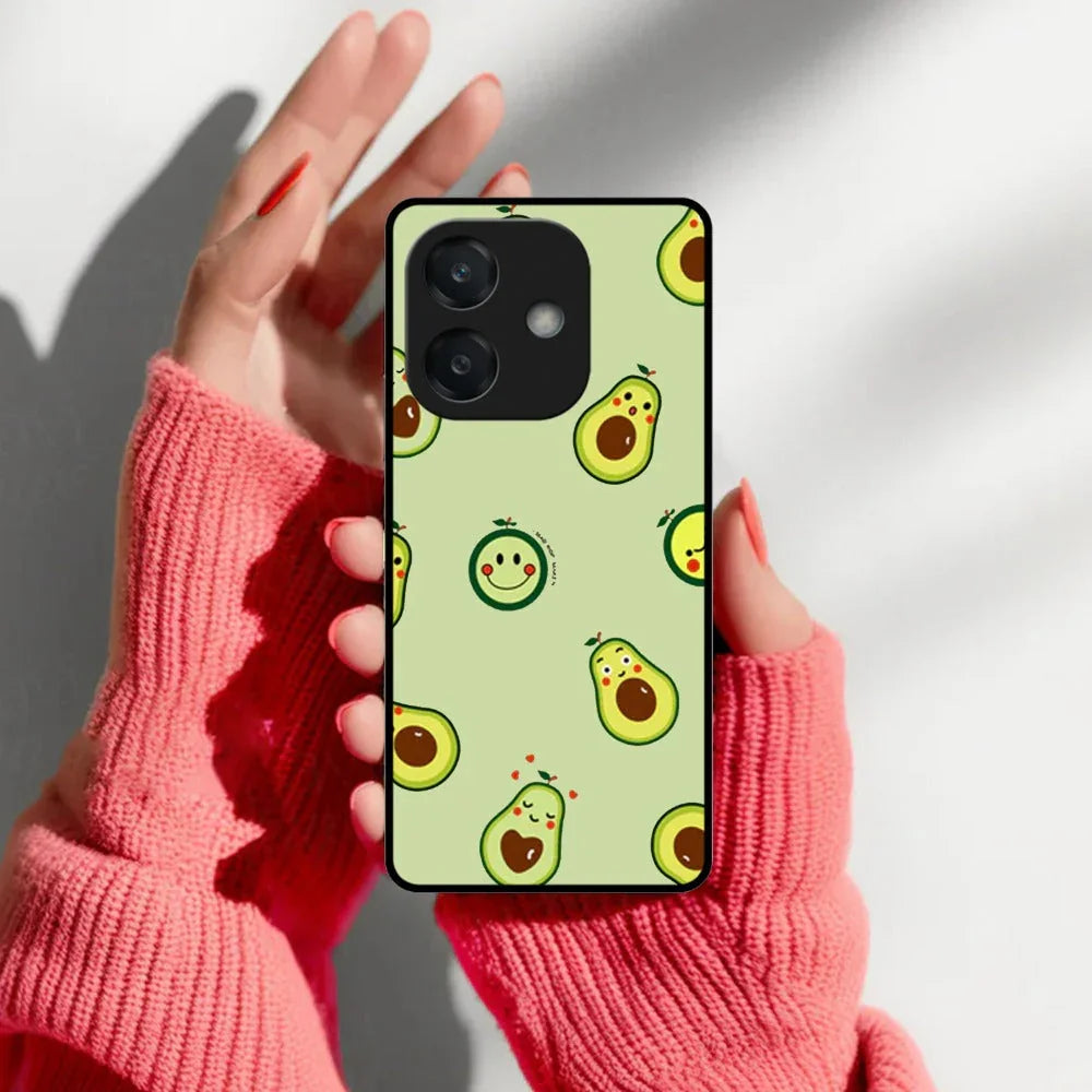 Cute Avocado Glossy Metal Case Cover For Oppo - ShopOnCliQ