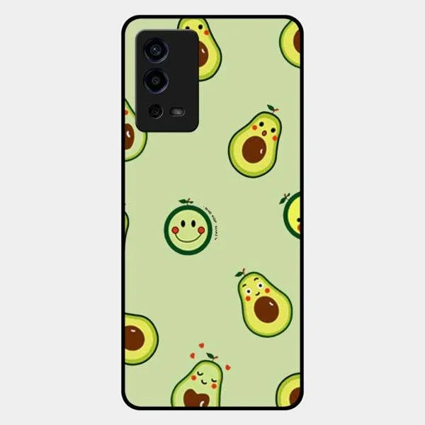 Cute Avocado Glossy Metal Case Cover For Oppo A55