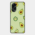 Cute Avocado Glossy Metal Case Cover For Oppo A58