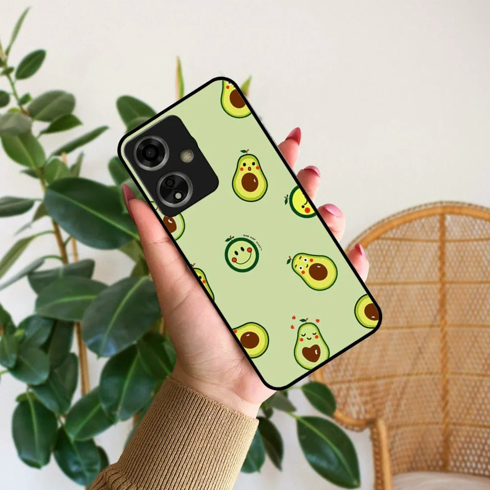 Cute Avocado Glossy Metal Case Cover For Oppo - ShopOnCliQ