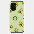 Cute Avocado Glossy Metal Case Cover For Oppo F21 Pro 5G