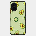 Cute Avocado Glossy Metal Case Cover For Oppo F21S Pro 5G
