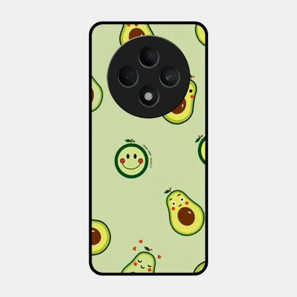 Cute Avocado Glossy Metal Case Cover For Oppo F27 5G