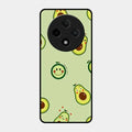 Cute Avocado Glossy Metal Case Cover For Oppo F27 Pro Plus 5G