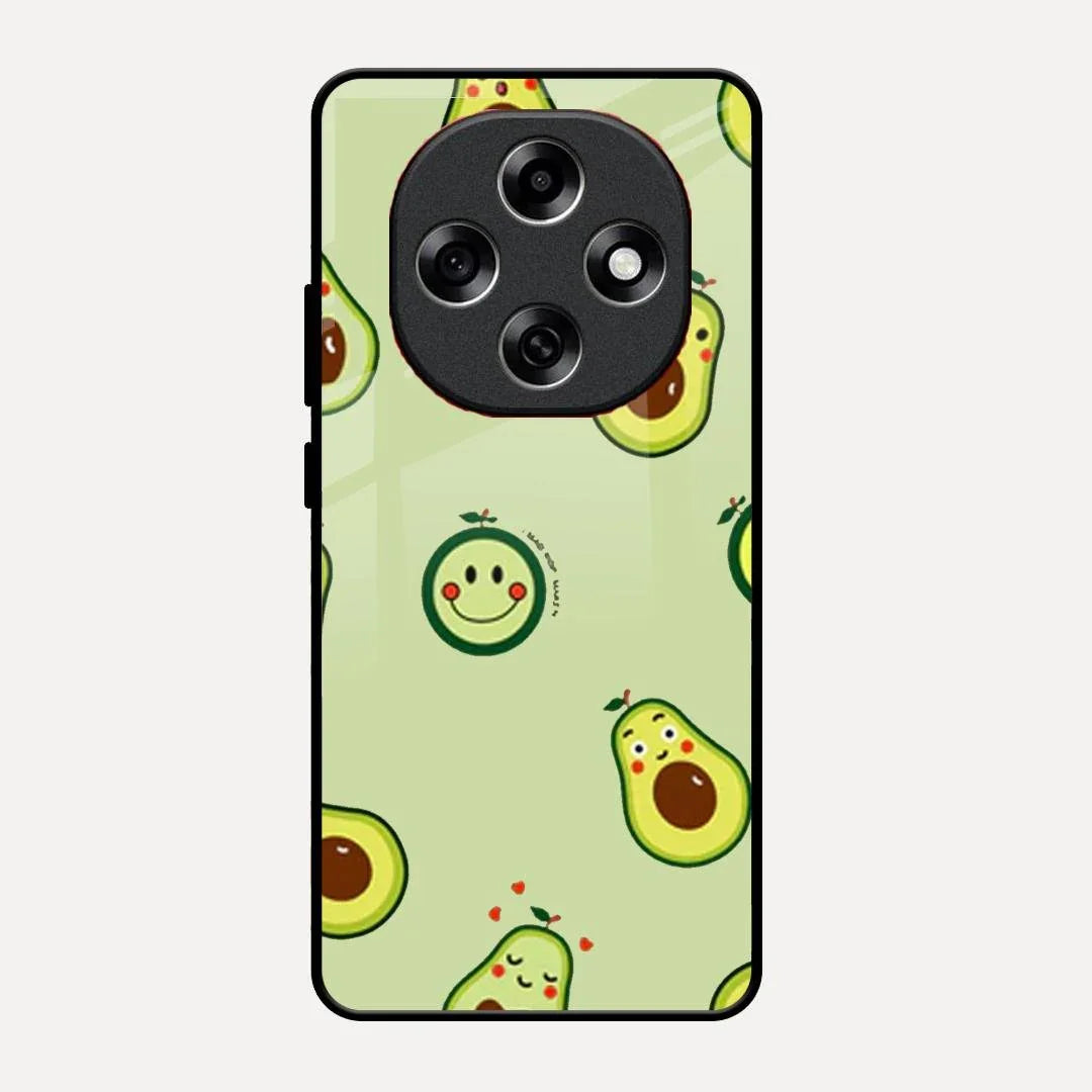 Cute Avocado Glossy Metal Case Cover For Oppo F31 Pro 5G