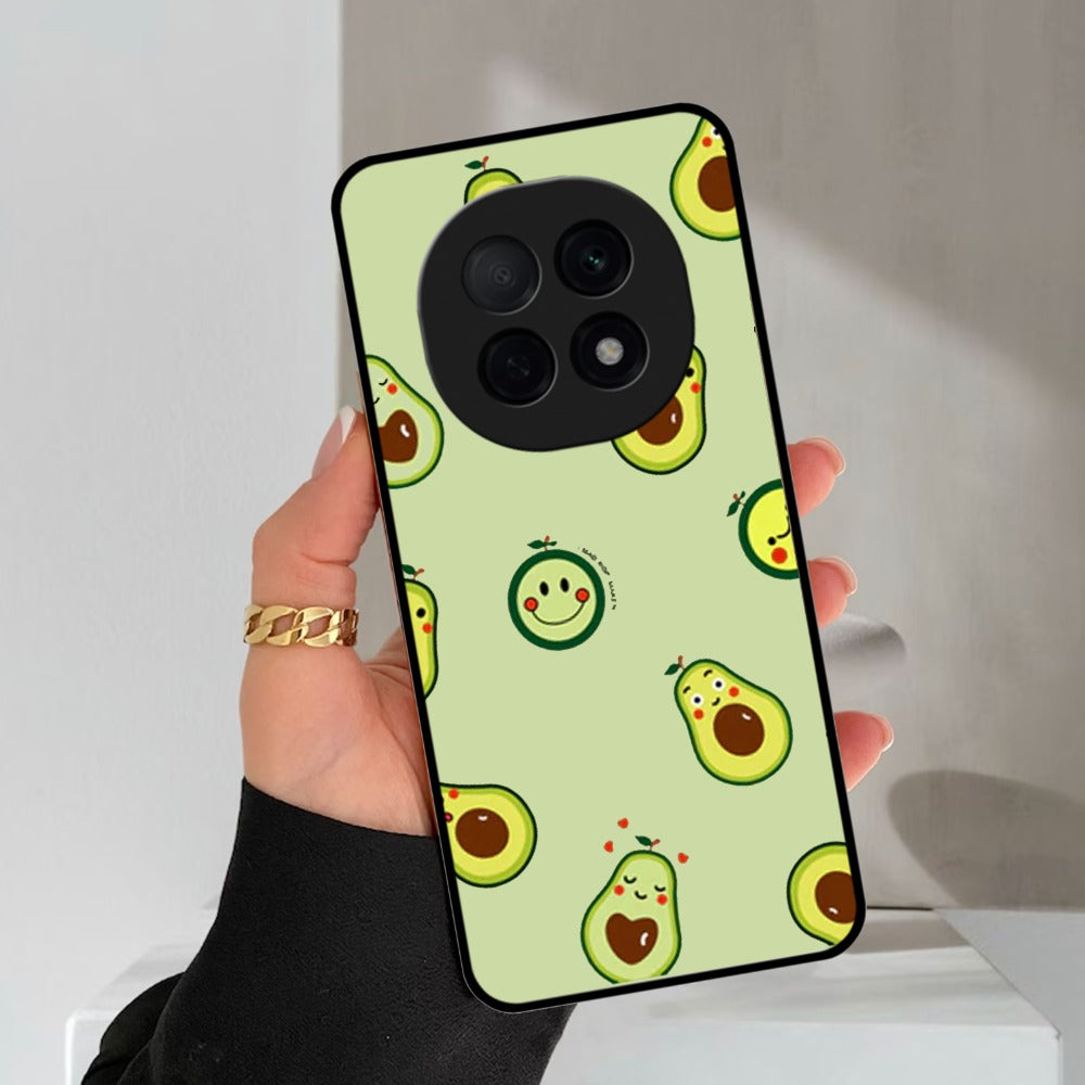Cute Avocado Glossy Metal Case Cover For Oppo