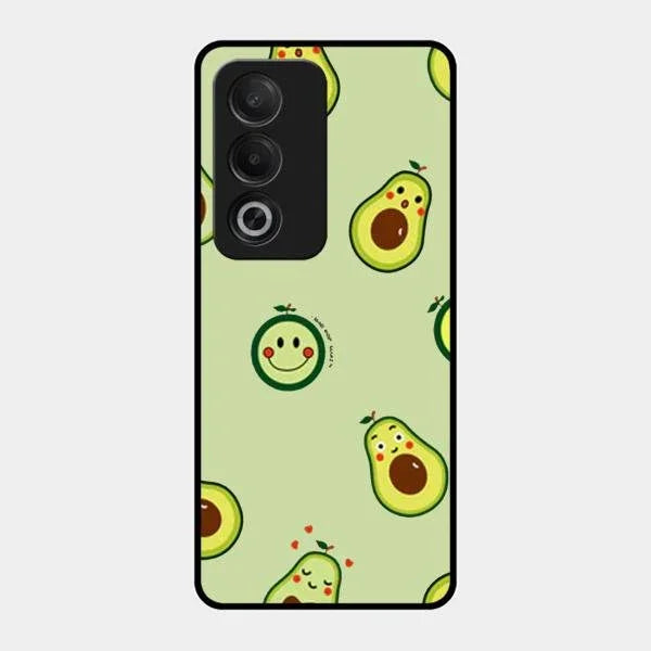 Cute Avocado Glossy Metal Case Cover For Oppo K12X 5G