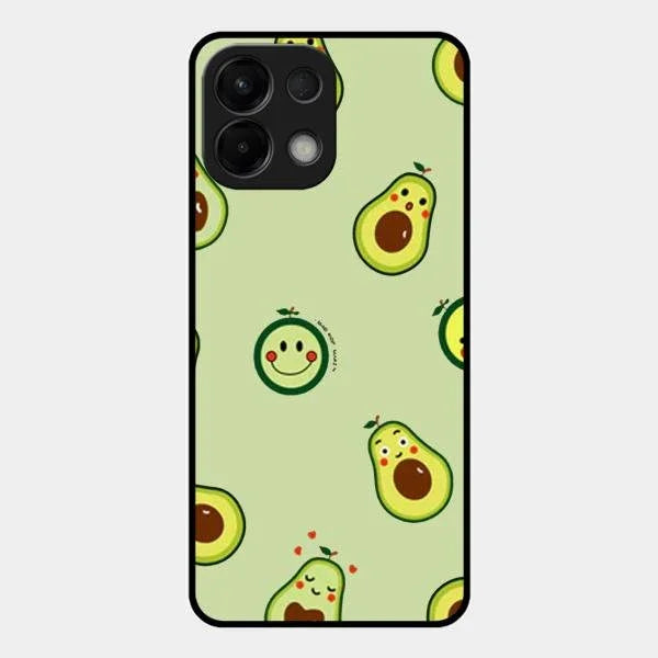 Cute Avocado Glossy Metal Case Cover For Oppo K13 5G