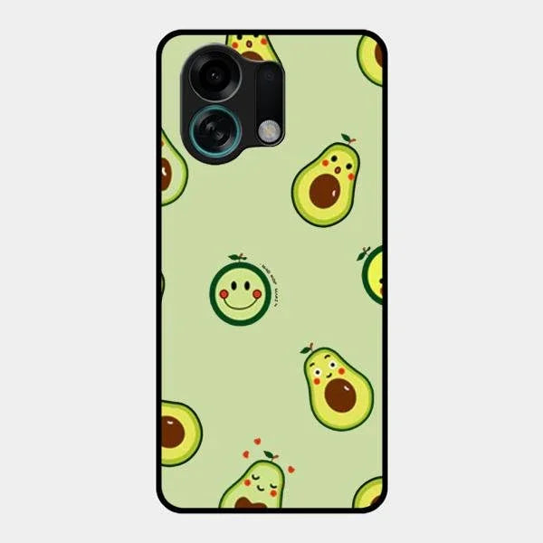 Cute Avocado Glossy Metal Case Cover For Oppo K13 Turbo 5G